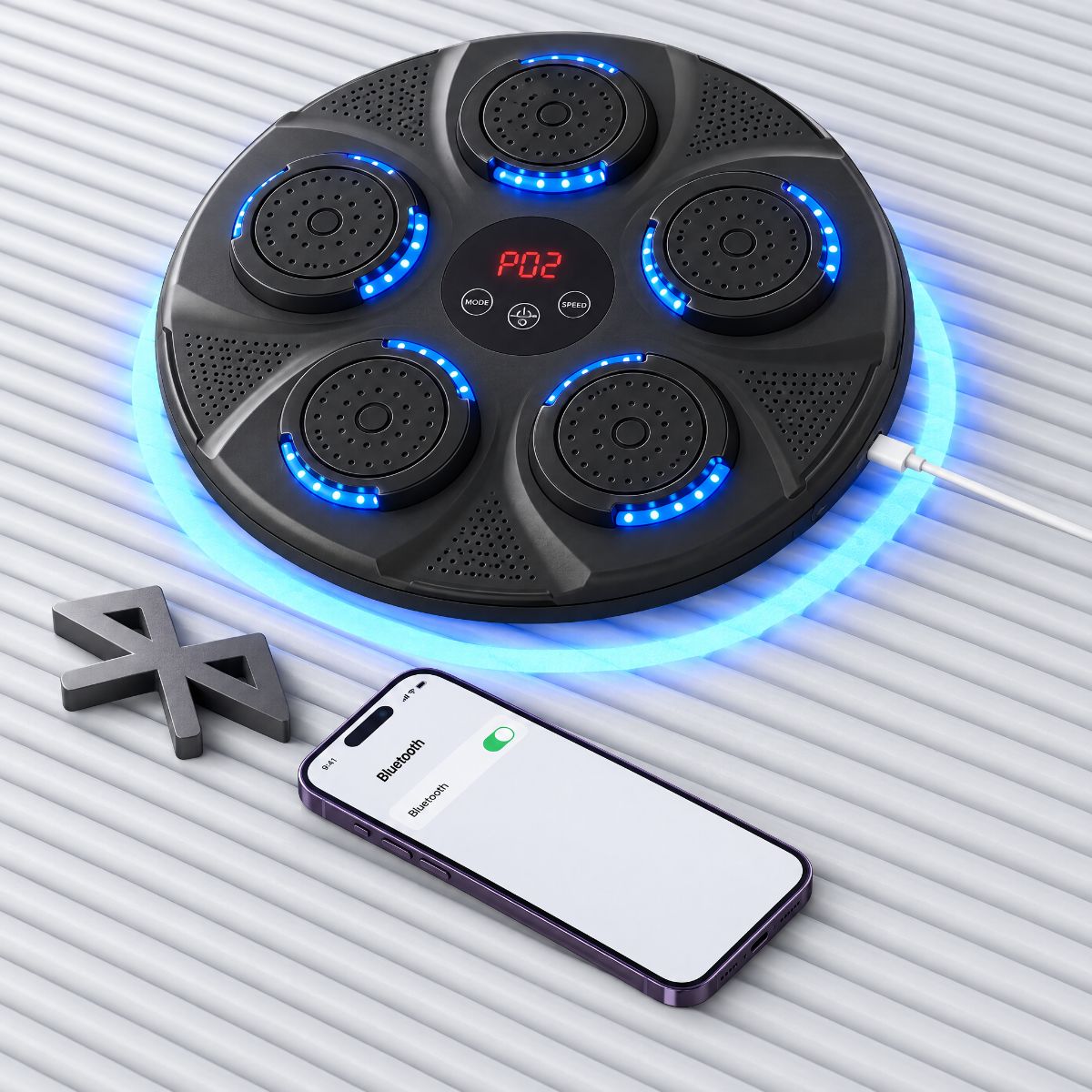 BeatPad connected to a phone by Bluetooth